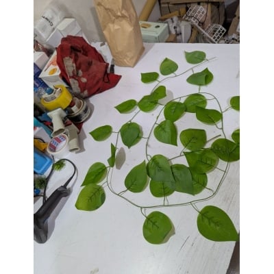 Picture of Premium Artificial Ficus Money Plant Creepers for Home Decoration, Realistic Silk Greenery Ivy Leaf Garland Strings, 7 Feet Hanging Vines for Wedding Party Decor, Indoor Outdoor Aesthetic Wall Hanging Green Leaves.-Multicolor