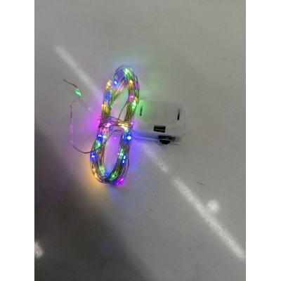 Picture of High Quality 12 Feet 40 LED Multicolor Mini Micro Copper Wire Fairy String Lights with USB Connector for Home Bedroom Wedding Party Birthday Christmas Festival Indoor Outdoor Waterproof DIY Decorative Starry Garland-Multicolor