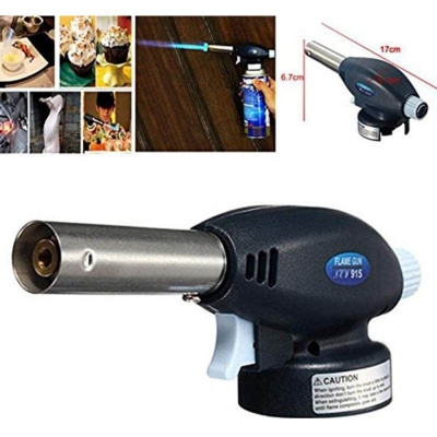 Picture of 1pcs Flamethrower  Butane Burner Auto Ignition Camping Weldin Blow Torch for Creme Brulee, Kitchen, Cooking, BBQ-Multicolor