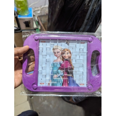 Picture of Maze Puzzle Double Balance Ball Board Game for Kids Brain Development Featuring Disney Frozen Elsa and Anna Characters Handheld 3D Educational Toy for Enhancing Focus Hand-Eye Coordination and Cognitive Thinking Skills-Multicolor