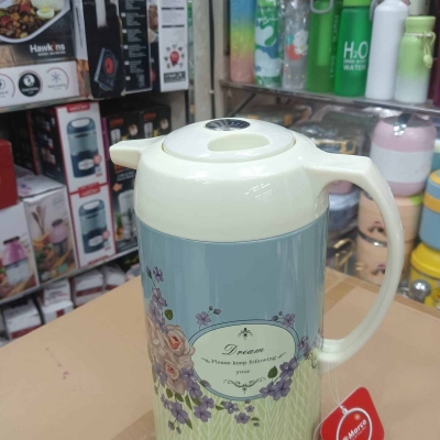 Picture of Marco 1L Flask - Double Wall Insulation, Leak-Proof, Stylish White Body, High-Quality Glass Refill, Eco-Friendly, Keeps Beverages Hot or Cold for 12-24 Hours, Portable Plastic Handle-Multicolor