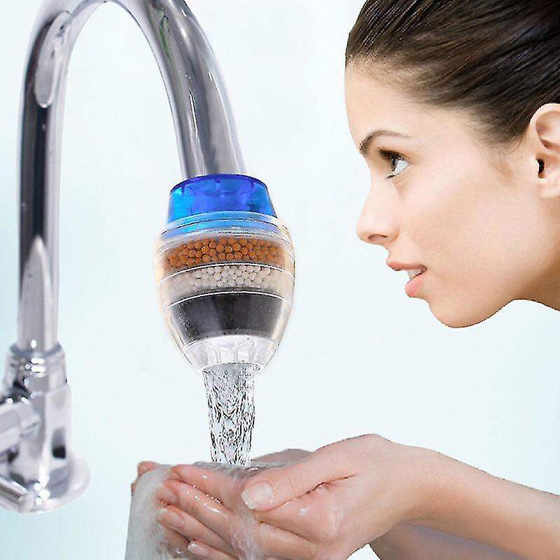 Picture of Mini kitchen faucet tap water filter purifier with activated carbon technology for home use, compact design, easy installation, effectively purifies tap water, improves taste and safety for daily drinking needs-Multicolor