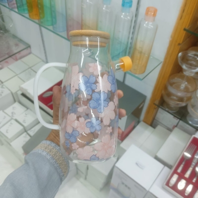 Picture of 1pcs Durable Food-grade printed body  Oil Dispenser Bottle Large Capacity 1000ML Oil Storage Container Leak-Proof Seasoning Bottle Household-Multicolor