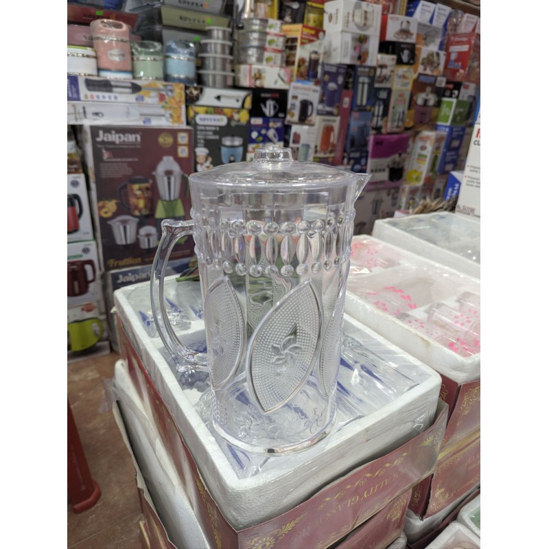 Picture of Elegant Embossed Clear Acrylic Water Pitcher with L-Multicolor