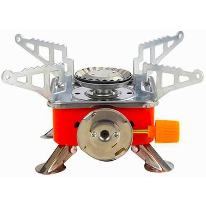 Picture of Portable Gas Stove Square-Shaped Gas Butane Burner Camping Stove Folding Furnace Stove travelling Stainless Steel Cooking Stove with Storage bag, no refill including-Multicolor
