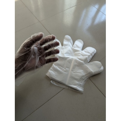 Picture of Provitty Disposable Food-Grade Polyethylene (PE) Gloves - 100 Pieces-White