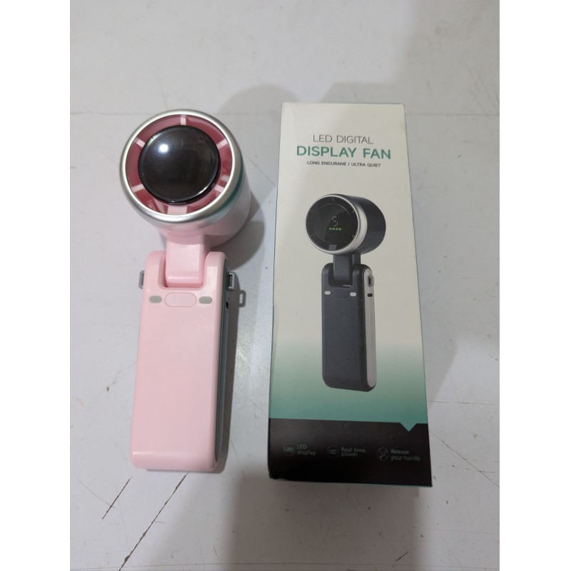 Picture of Portable Handheld Turbo Fan 13,000 RPM High Speed Brushless Motor Rechargeable Personal Fan with Long Lasting Battery LED Digital Display 180 Degree Foldable Design USB-C Fast Charging Pocket Mini Fan.-Multicolor