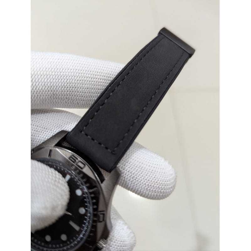 Picture of Luxury Yacht-Master Style Premium Matte Black Finish Custom Watch with Quartz Movement, Durable Silicone Oysterflex Rubber Strap, High-Quality Magnetic Lock Buckle, Water Resistant Design for Men’s Fashion and Daily Style Wear.-Black
