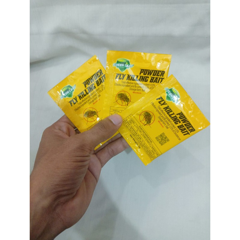 Picture of Greenleaf Fly Killer Powder – 5-Pack Insect Bait for Quick Indoor Fly Removal – Eco-Friendly and Odor-Free Formula for Safe Pest Control-yellow