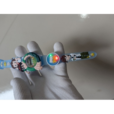 Picture of Kids Ben 10 Digital Wrist Watch with 3D Cartoon Character Strap Multicolor LED Flashing Lights and Music Rotating Spinner Dial Design Perfect Birthday Gift for Boys and Girls Ages 3-10.-Multicolor