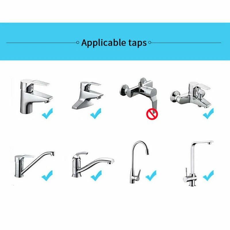 Picture of Moveable 360° Rotatable Kitchen Faucet Tap Head Sprayer – Water Saving, Dual Mode Filter Nozzle, Stainless Steel Design, Splash-Proof Extension for Easy Dishwashing and Sink Cleaning, Durable ABS Home Accessory-white