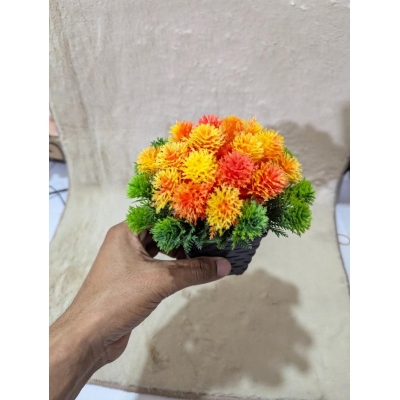 Picture of Handybee Modern Faux Plant Pot Artificial Bonsai Potted Flower for Home Office Living Room Table Indoor Decoration.-Multicolor