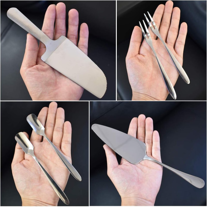 Picture of Stainless Steel Cake Server,  Serrated Edge, for Cakes, Steaks, Breads, Pizzas, 1 pcs silver color-Silver