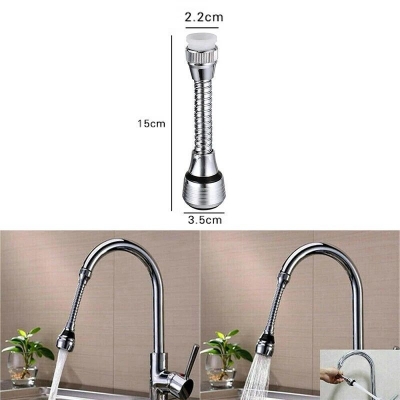 Picture of Kitchen Tap Shower Sprinkler Faucet for Sink – Water Tap Extender, Flexible Extension Hose for Rinsing Dishes, Filling Pots, Water Saving Adjustable Nozzle – 1pcs Convenient Sprayer Head-silver