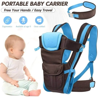 Picture of Baby Carrier with 4 Carry Positions, Cushioned Leg Support, Adjustable for 4 to 24 Months, Suitable for Newborns to Toddlers – Max Weight 15kgs, Ergonomic Design for Comfort and Safety-Multicolor