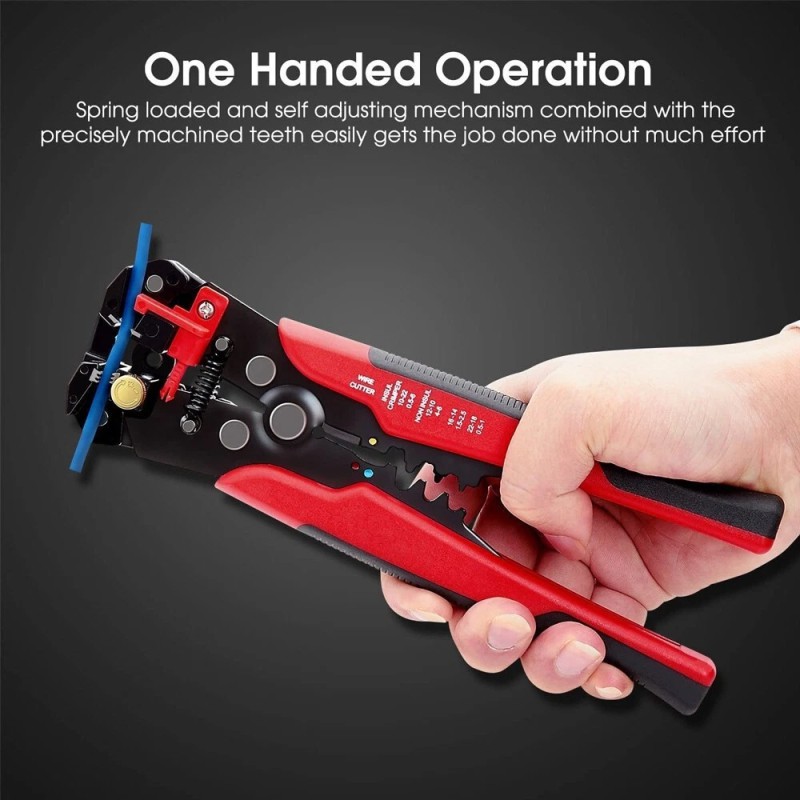 Picture of Wire Stripping Tool Self-adjusting regular size Automatic Wire Stripper/Cutting Pliers Tool-Multicolor
