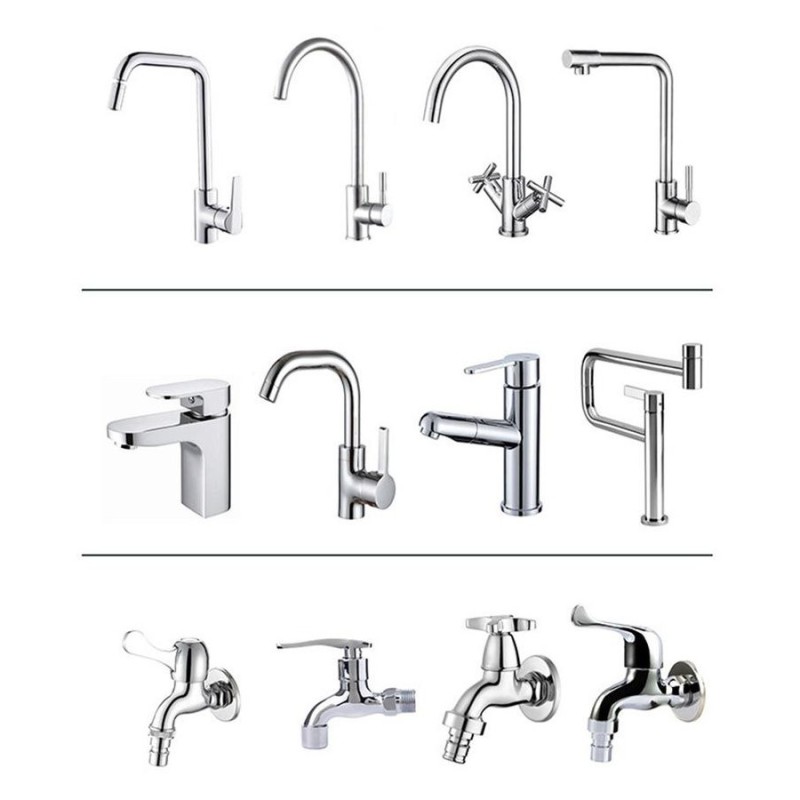 Picture of Tap Filter Pack of 1 Multilayer Faucet Filter with 4 Layer Activated Carbon Water Purifier Kitchen Sink Bathroom Tap Sprinkler Nozzle Cleanable Plastic Random Color Durable 1pcs-Multicolor