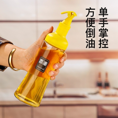 Picture of 500ml Glass Oil Bottle Household Kitchen Leak-proof Soy Sauce Bottle Oil Tank Sauce Vinegar Pot Without Oil Seasoning Bottle-Multicolor