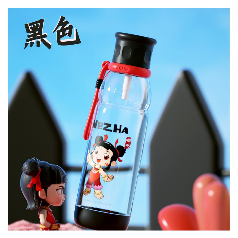 Picture of 600ML New Children’s Cute Creative Plastic Cup with Portable Straw, Ideal for Students, Summer School, Outdoor Drinking, Food-Grade Material, Lightweight, Easy-to-Carry, Perfect for Kids, Travel, Picnic, and Daily Use-blue