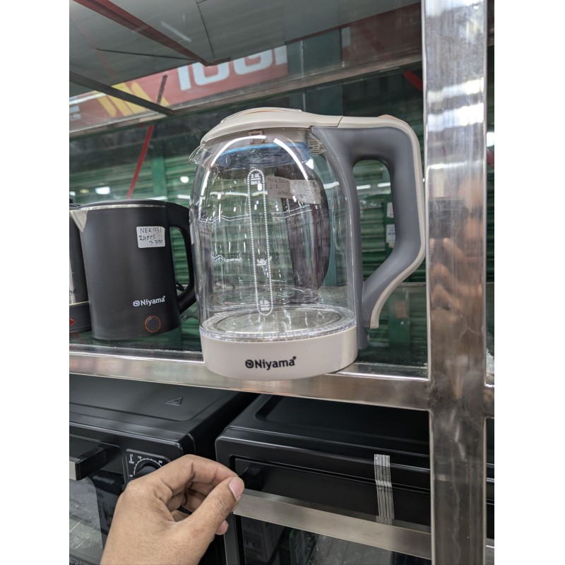 Picture of 1.8 Liter Glass Electric Kettle BL002 with 1500W Fast Boiling Technology, Automatic Shut-Off, Boil-Dry Protection, 360 Degree Rotational Base, Heat Resistant Tempered Glass Body for Tea Coffee and Hot Water-Multicolor