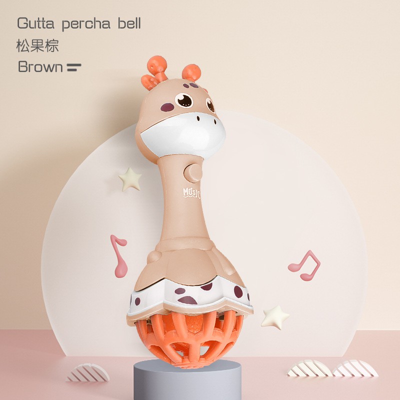 Picture of Animal Musical Rattle Stick Toy with Teether, Light & Sound | Giraffe Design Baby Toy | Safe for Infants | Random Color | Pack of 1-Multicolor