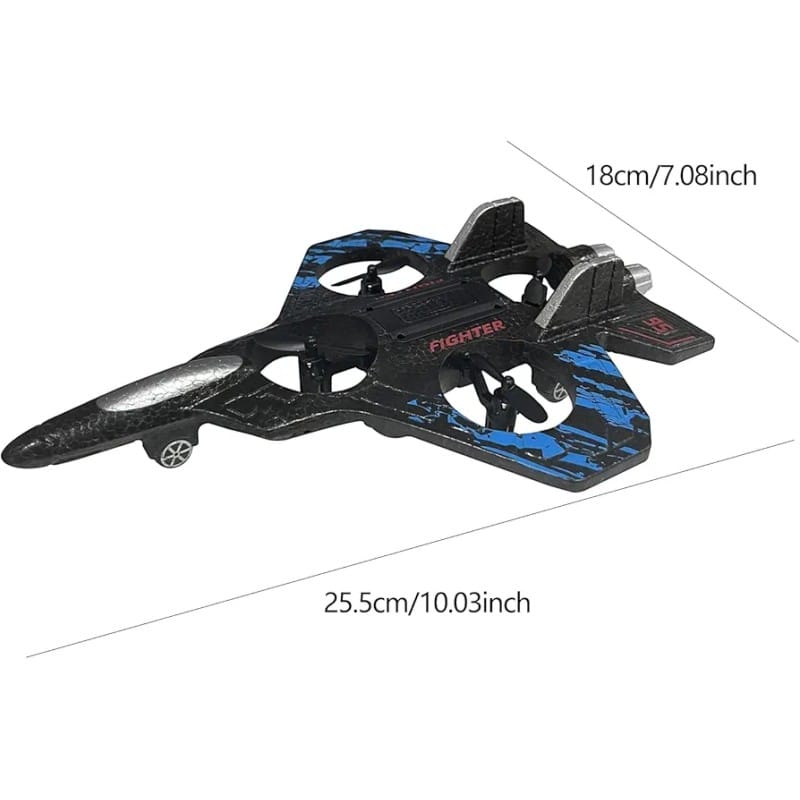 Picture of 4DRC V32 Foam RC Plane Fighter Jet Drone with LED Lights, 360° Flips, Altitude Hold, Easy-to-Fly Remote Control Airplane Toy for Kids & Adults Beginners, 2.4GH-Multicolor