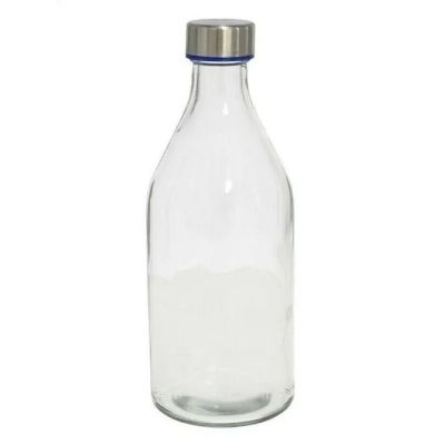 Picture of Buxton 1000ML Clear Plain Glass Bottle for Water & Milk – Reusable, Durable, Elegant Design for Daily Hydration, Home & Office Use.-Multicolor