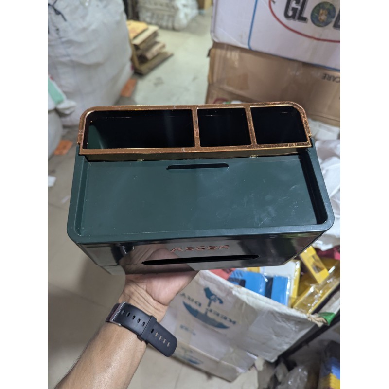 Picture of Ascor Multi-Functional Tissue Box Organizer with Remote Control and Phone Stand Holder-Multicolor