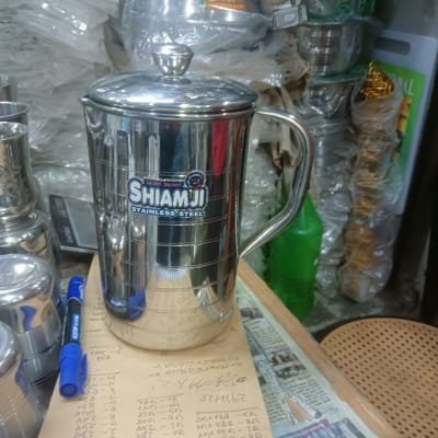 Picture of 1 pcs non magnetic  Stainless Steel Water Jug Pitcher, 2 litres-Silver