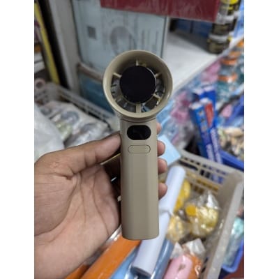 Picture of High Speed Handheld Fan with 120 Adjustable Speeds and Digital LED Display for Real-Time Monitoring, Featuring a Portable Mini Turbo Design Perfect for Staying Cooling During Summer Outdoor Travel Trips.-Multicolor