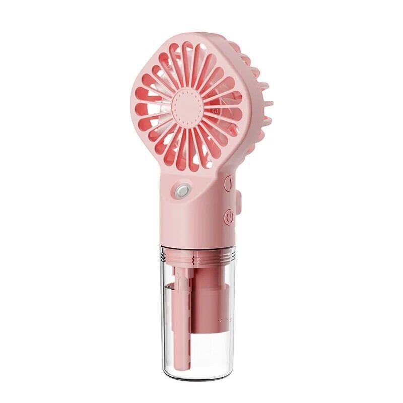 Picture of Portable Handheld Misting Fan with USB Rechargeable Battery and Nano Water Spray Mist Function for Personal Cooling and Skin Hydration Outdoors.-Multicolor