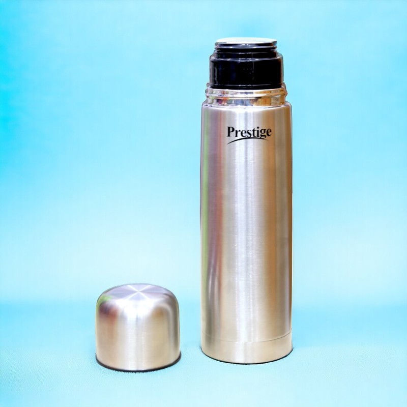 Picture of 1 pcs Prestige Thermopro Flask - 1000ml Stainless Steel Insulated Bottle, Sleek Silver Design, Keeps Drinks Hot or Cold for Hours-Silver