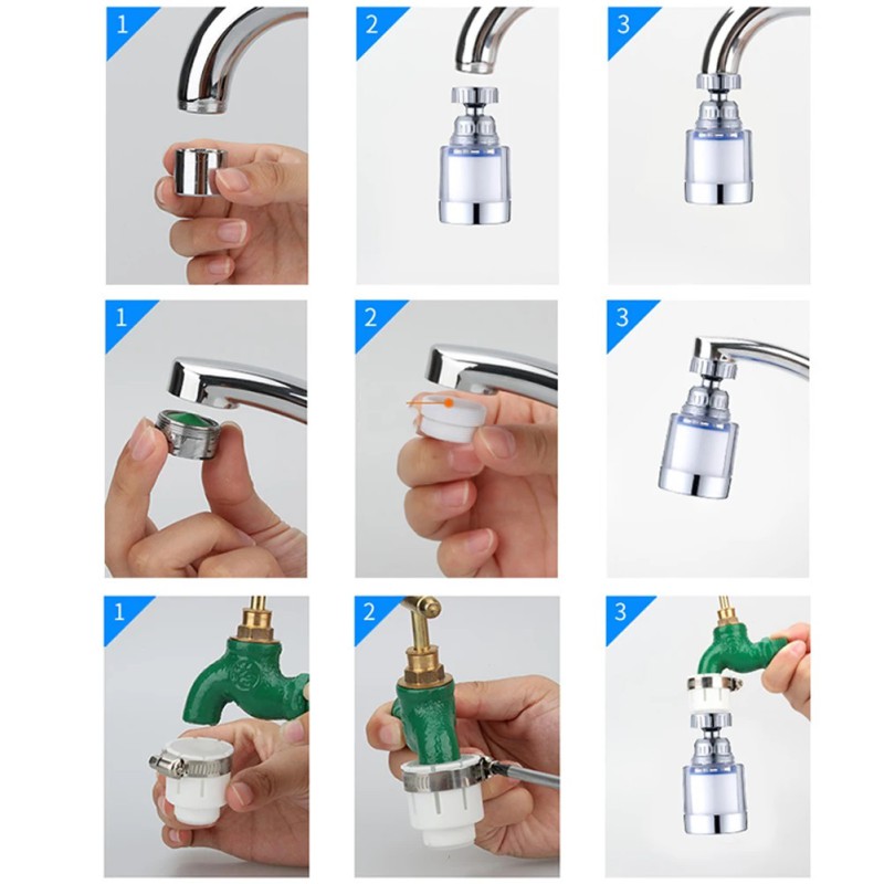 Picture of Hard Water Faucet Purifier – Chlorine & Fluoride Removal Bubbler Filter – Kitchen Bathroom Tap Mount – Household Use – 1 Pc-White