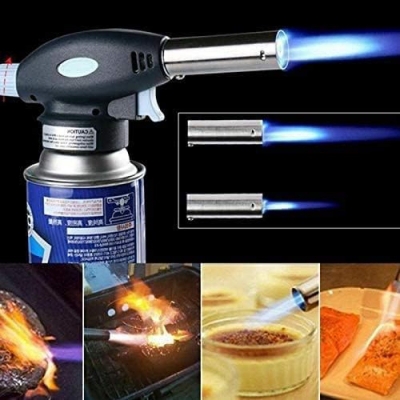Picture of 1pcs Flamethrower  Butane Burner Auto Ignition Camping Weldin Blow Torch for Creme Brulee, Kitchen, Cooking, BBQ-Multicolor
