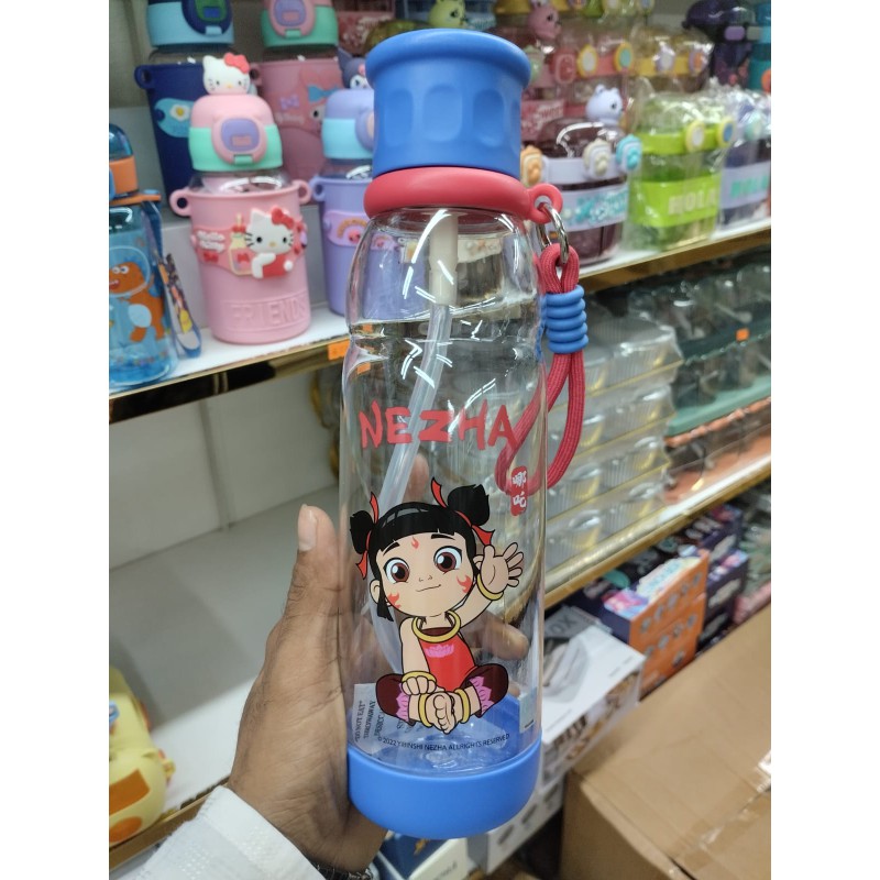 Picture of Children’s 600ML Portable Water Cup with Straw, Cute Creative Design, Food-Grade Plastic, Lightweight, Perfect for School, Summer Fun, Outdoor Drinking, Travel, Picnic, Sports, Gym, and Everyday Hydration Needs-red