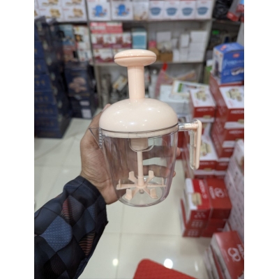 Picture of Multipurpose Manual Egg Beater and Hand Push Whisk Mixer with Measurement Cup, Semi-Automatic Cream Whipper, Milk Frother, and Portable Batter Blender for Efficient Kitchen Cooking, Baking, and Effortless Meal Preparation Gadget.-Multicolor