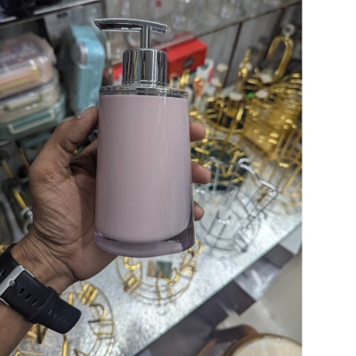 Picture of Premium multicolor acrylic liquid handwash soap dispenser pump for bathroom vanity decor featuring a durable shatterproof body and refillable container designed to add a stylish touch to your modern kitchen sink today.-Multicolor