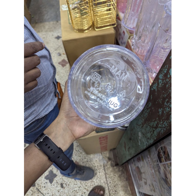Picture of Elegant Embossed Clear Acrylic Water Pitcher with L-Multicolor