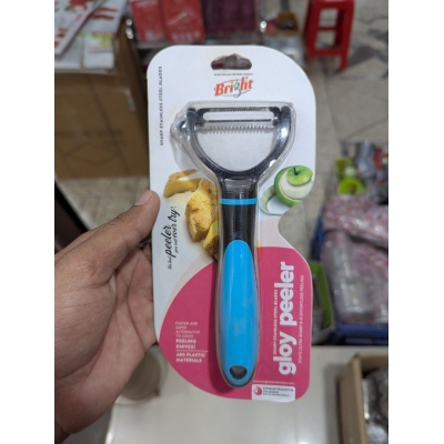 Picture of Bright Glory Professional Y-Shaped Vegetable Peeler with Ultra-Sharp Stainless Steel Blades and Ergonomic Non-Slip Plastic Handle, Perfect High-Efficiency Kitchen Tool for Fast Peeling of Potatoes, Apples, Carrots, and Various Fresh Garden Produce.-Multicolor