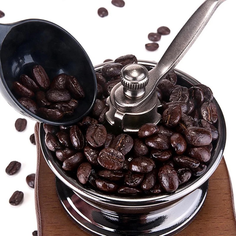 Picture of 1pcs Manual Coffee Bean Spice Nuts Grinder Hand Mill Ceramic Core Antique Style-Multicolor