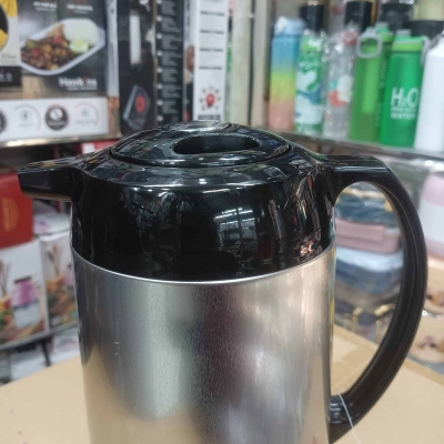 Picture of Marco 1L Flask - Double Wall Insulation, Leak-Proof, Stylish Silver Body, High-Quality Glass Refill, Eco-Friendly, Keeps Beverages Hot or Cold for 12-24 Hours, Portable, Plastic Handle Included-Multicolor