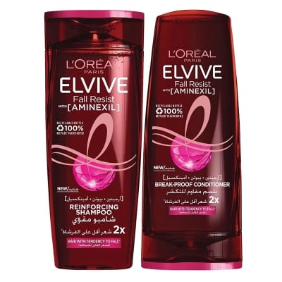 Picture of LOreal Paris Elvive Full Resist Shampoo, 400ml + Conditioner 360ml For Weak & Fragile Hair