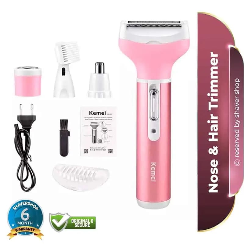 Picture of Kemei KM-6637 Multi Functional 4 In 1 Shaver For Women