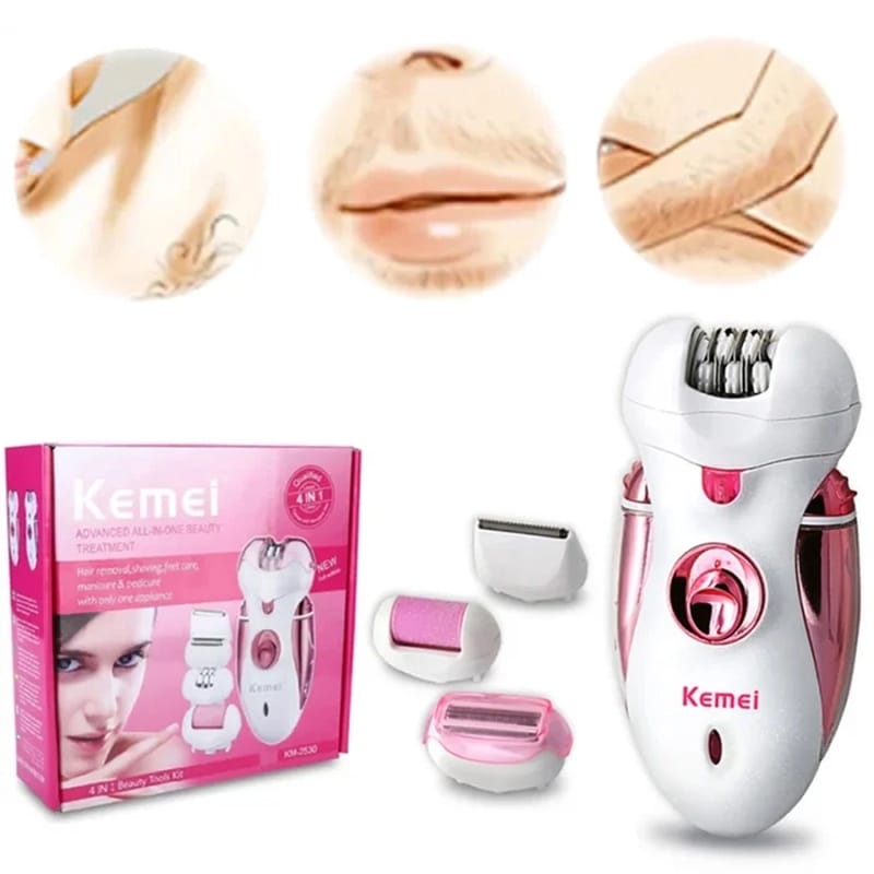 Picture of Kemei KM-2530 (4 in 1) Rechargeable Epilator & Shaver For Women