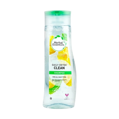 Picture of Herbal Essences Daily Detox Clean Shampoo with Golden Raspberry & Mint Essences for All Hair Types 400ml