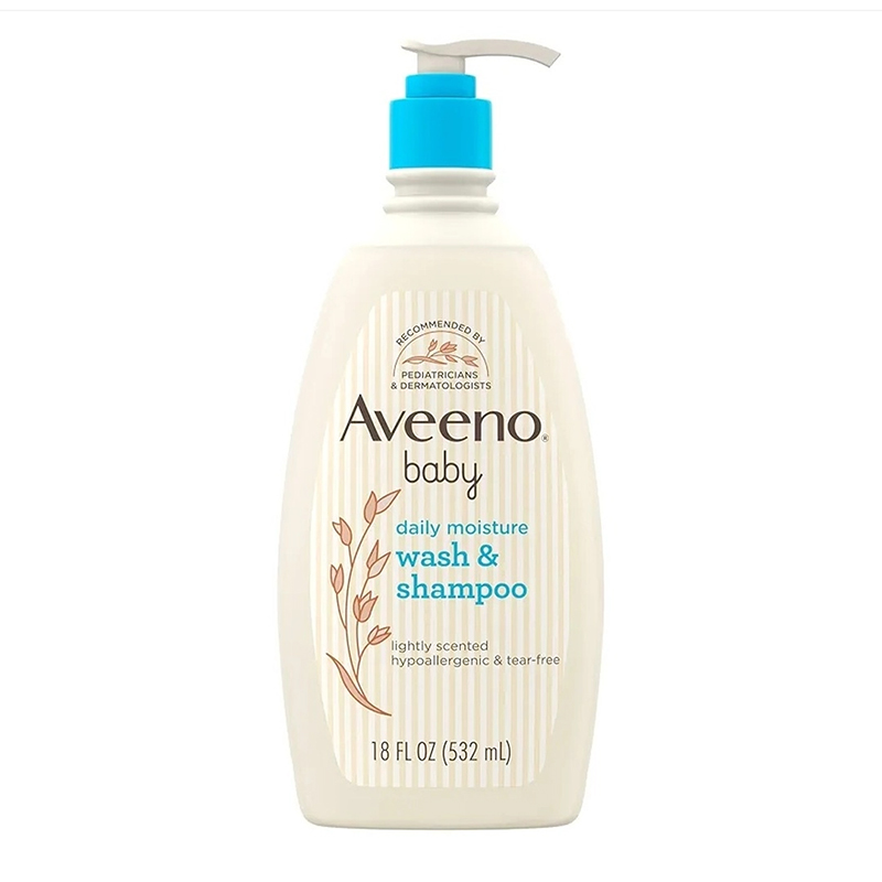 Picture of Aveeno Baby Daily Moisture Gentle Body Wash & Shampoo with Oat Extract, 2-in-1 Baby Bath Wash & Hair Shampoo 532ml