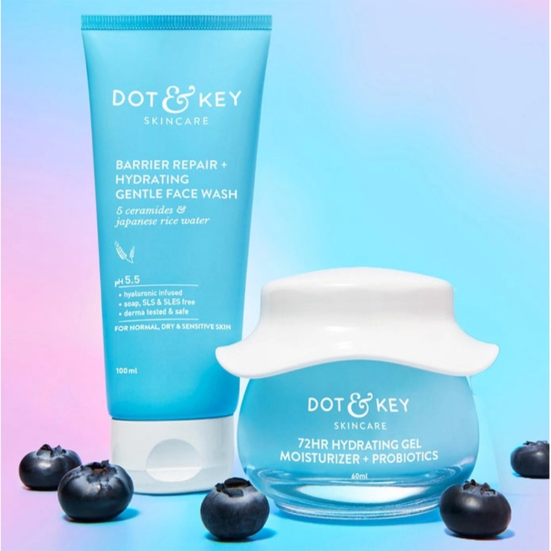 Picture of Dot and key Barrier Repair face wash and Hydrate Moisturizer combo