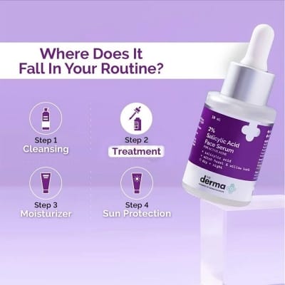 Picture of The Derma Co 2% Salicylic Acid Face Serum for Active Acne 30ml