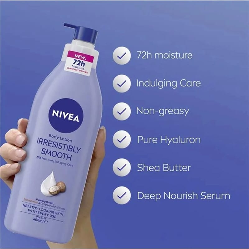 Picture of NIVEA Irresistibly Smooth Body Lotion 400ml(Spain)