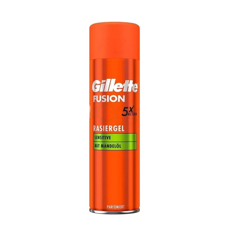 Picture of Gillette Fusion 5X Action Shaving Gel With Almond Oil 200ml